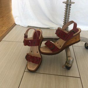 Wood heeled sandals